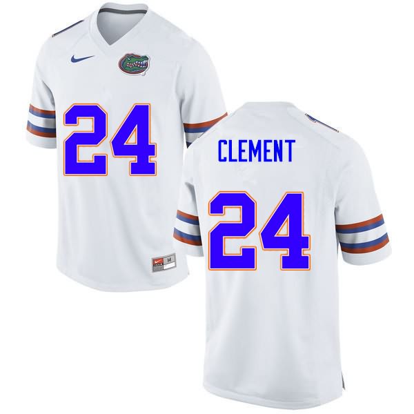 Men's NCAA Florida Gators Iverson Clement #24 Stitched Authentic Nike White College Football Jersey IOH3565VP